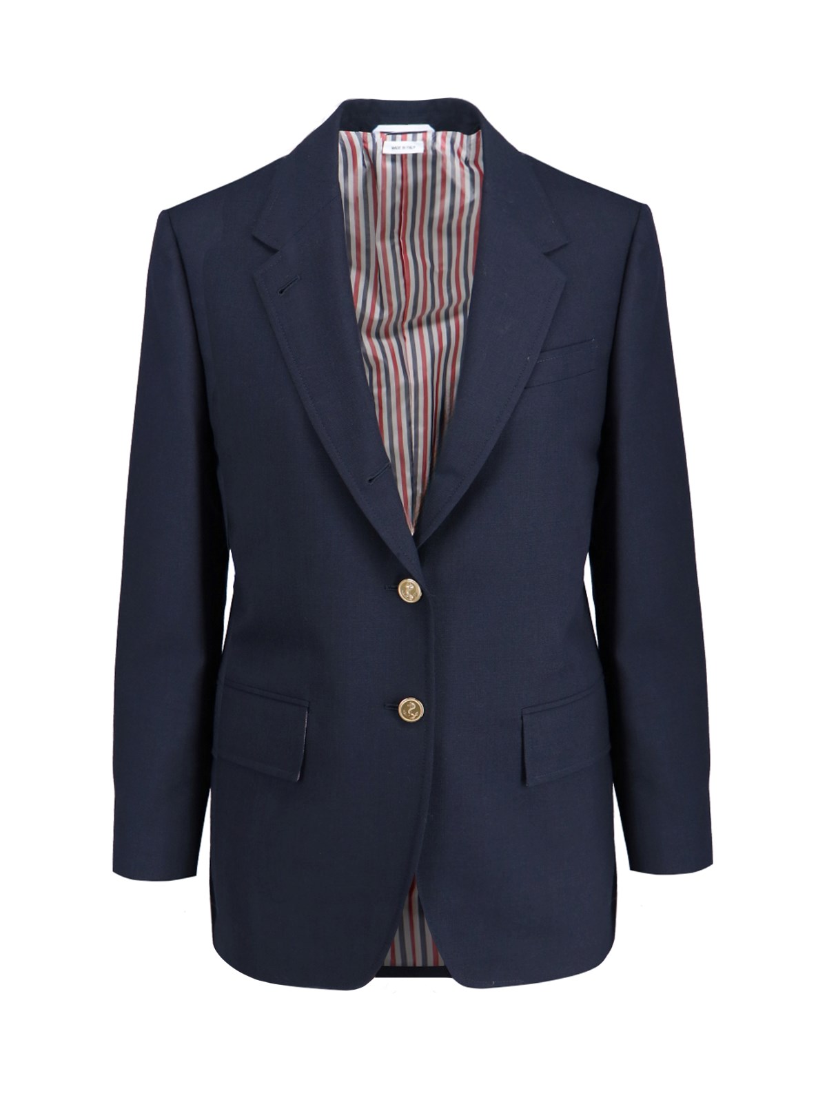 Shop Thom Browne Wool Jacket In Blue