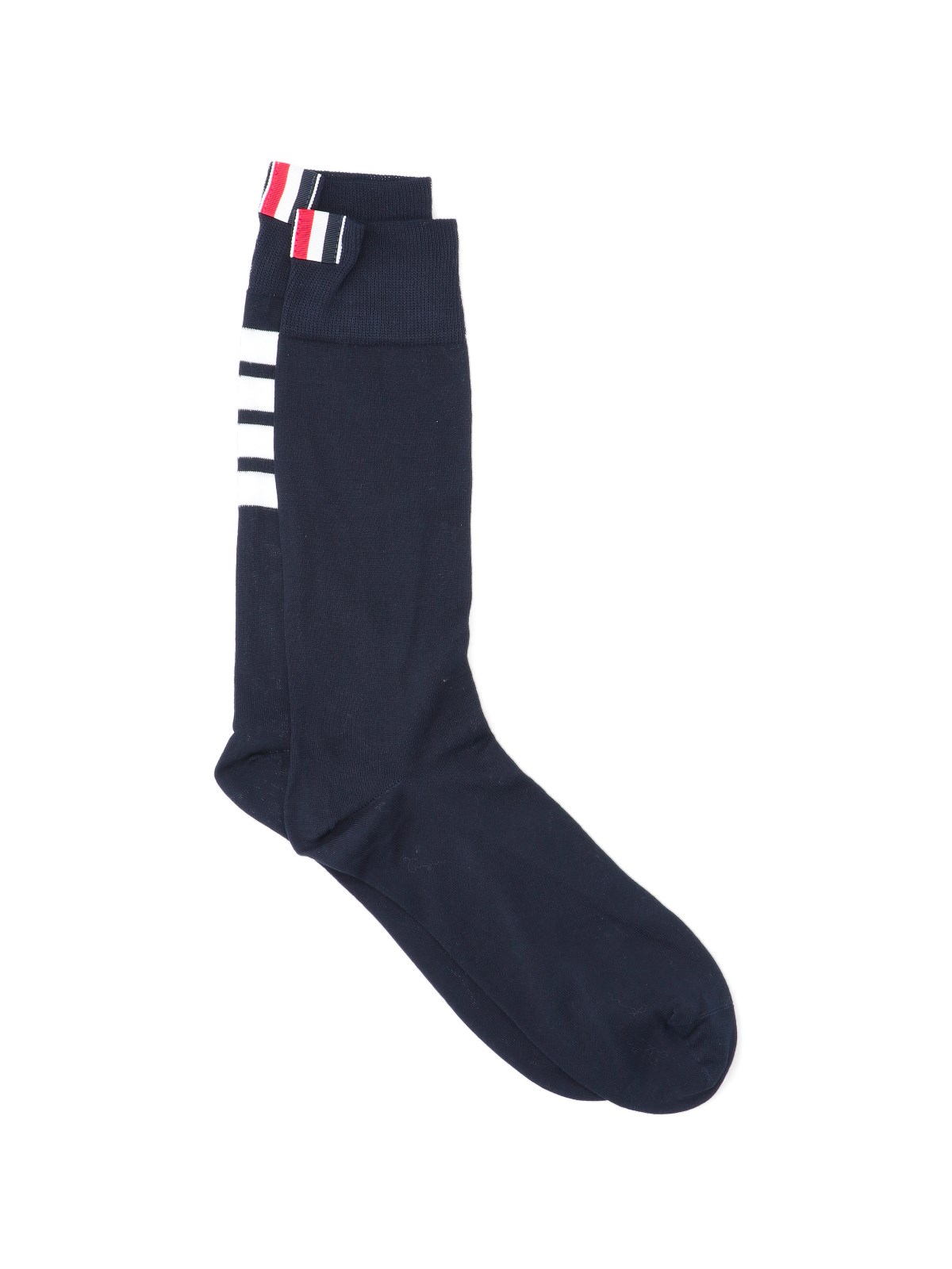 Shop Thom Browne '4-bar' Socks In Blue