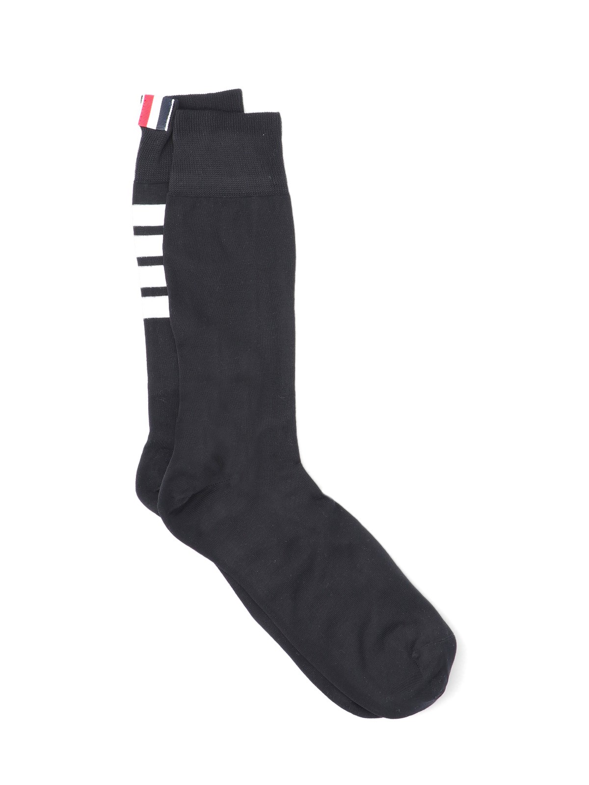 Shop Thom Browne '4-bar' Socks In Black  