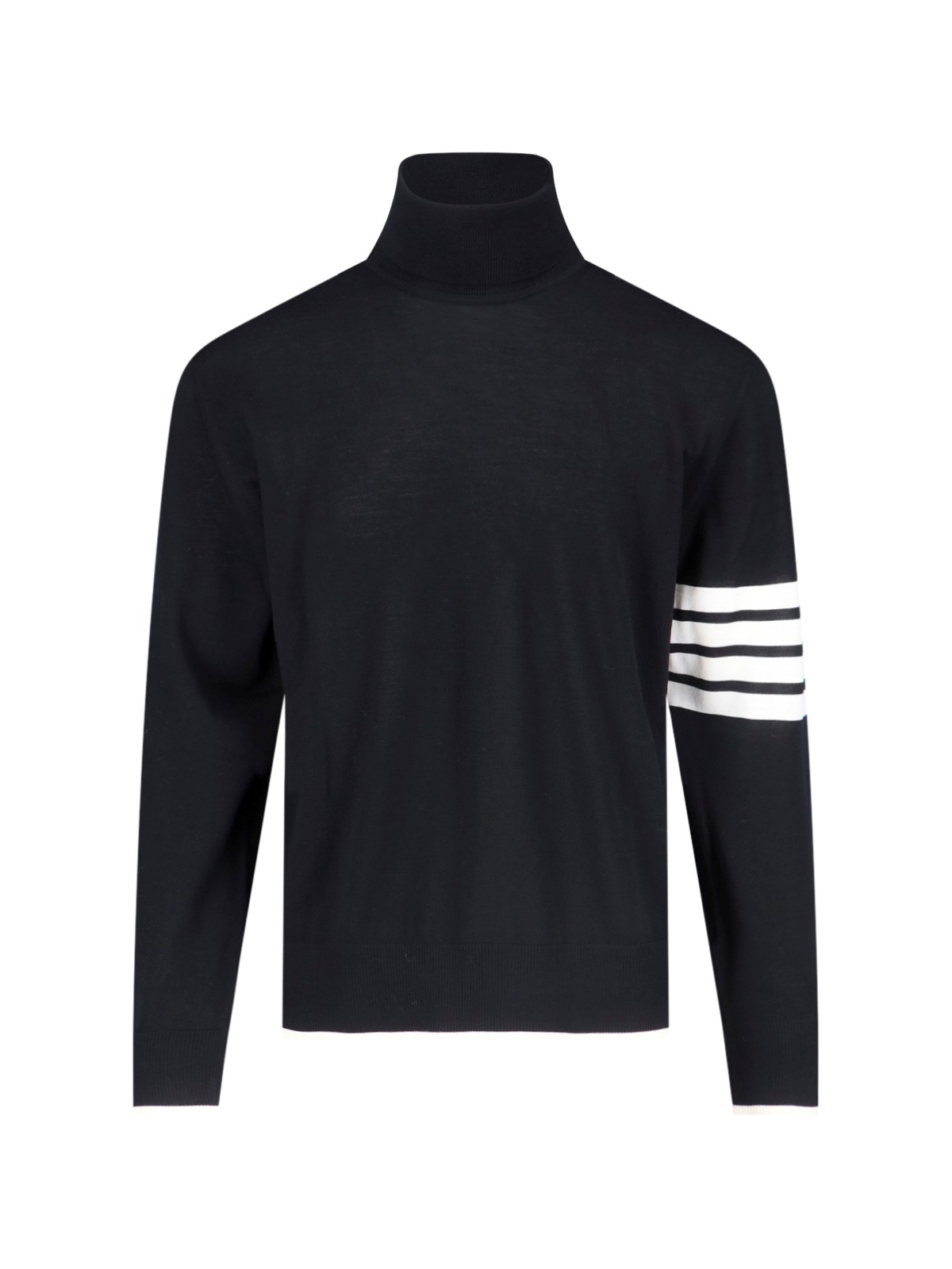 Shop Thom Browne '4-bar' High Neck Sweater In Black  