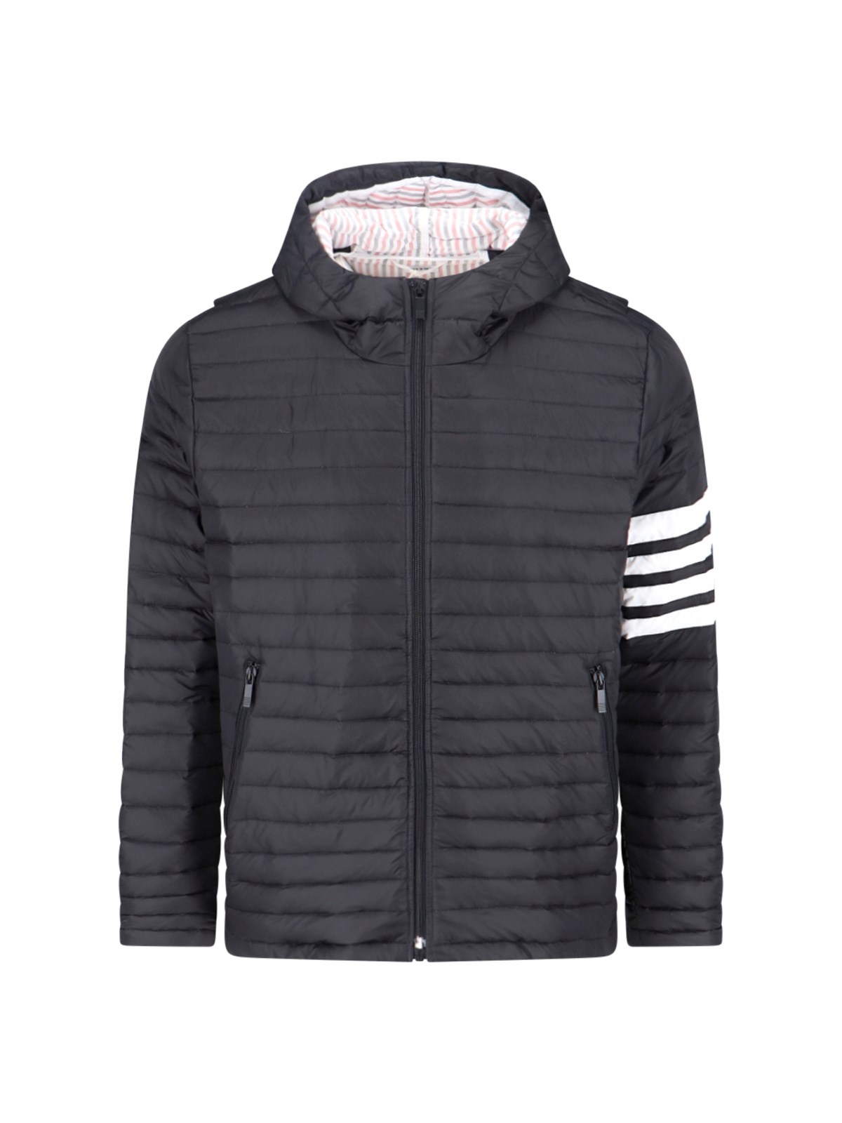 Shop Thom Browne - Hoodie Jacket In Black  