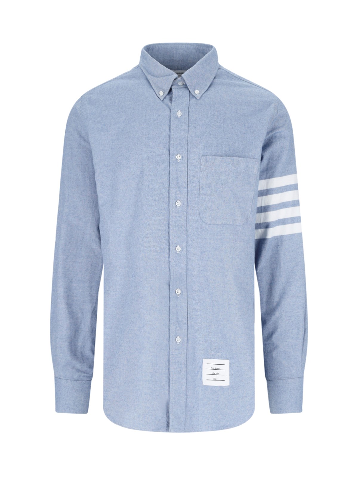 Shop Thom Browne '4-bar' Shirt In Light Blue
