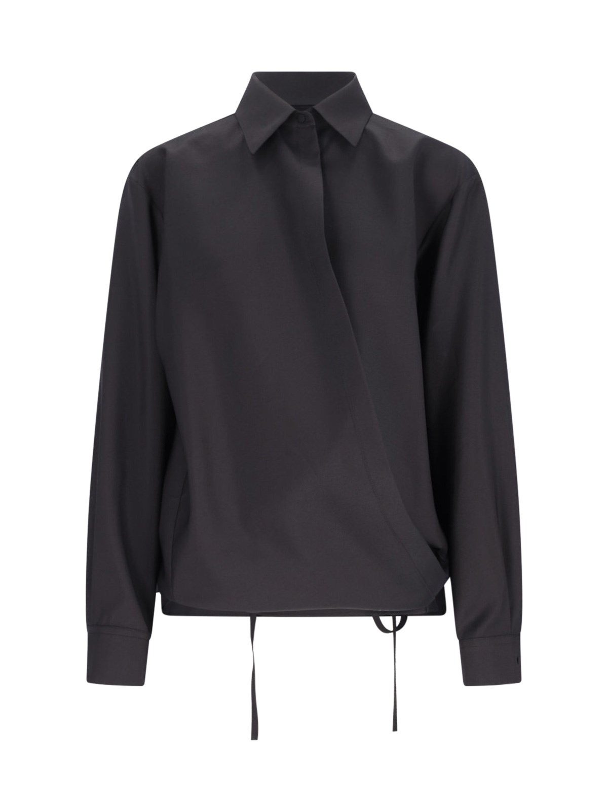 Valentino Wool Shirt In Black  