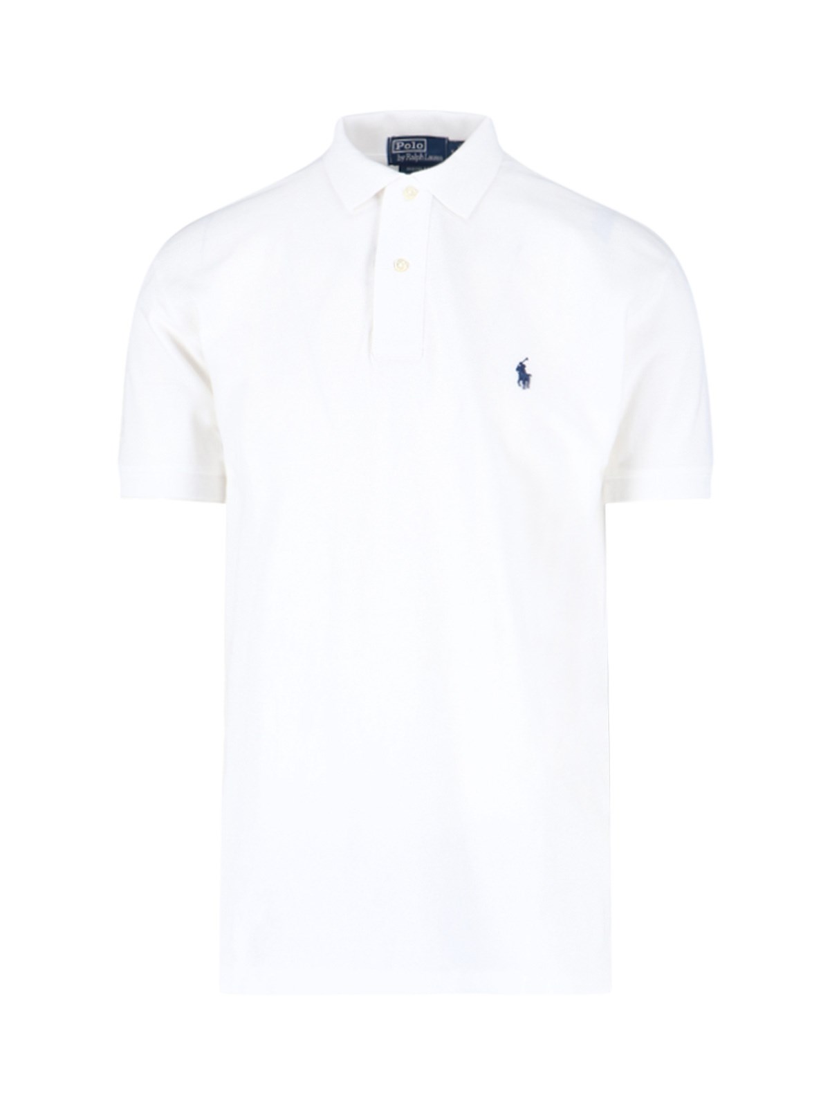 Shop Polo Ralph Lauren Embroidered Logo Polo Shirt In White