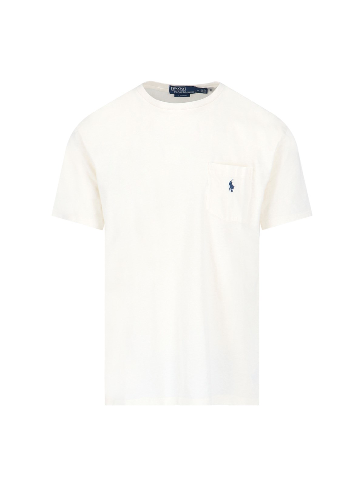 Shop Polo Ralph Lauren Logo T-shirt In Cream