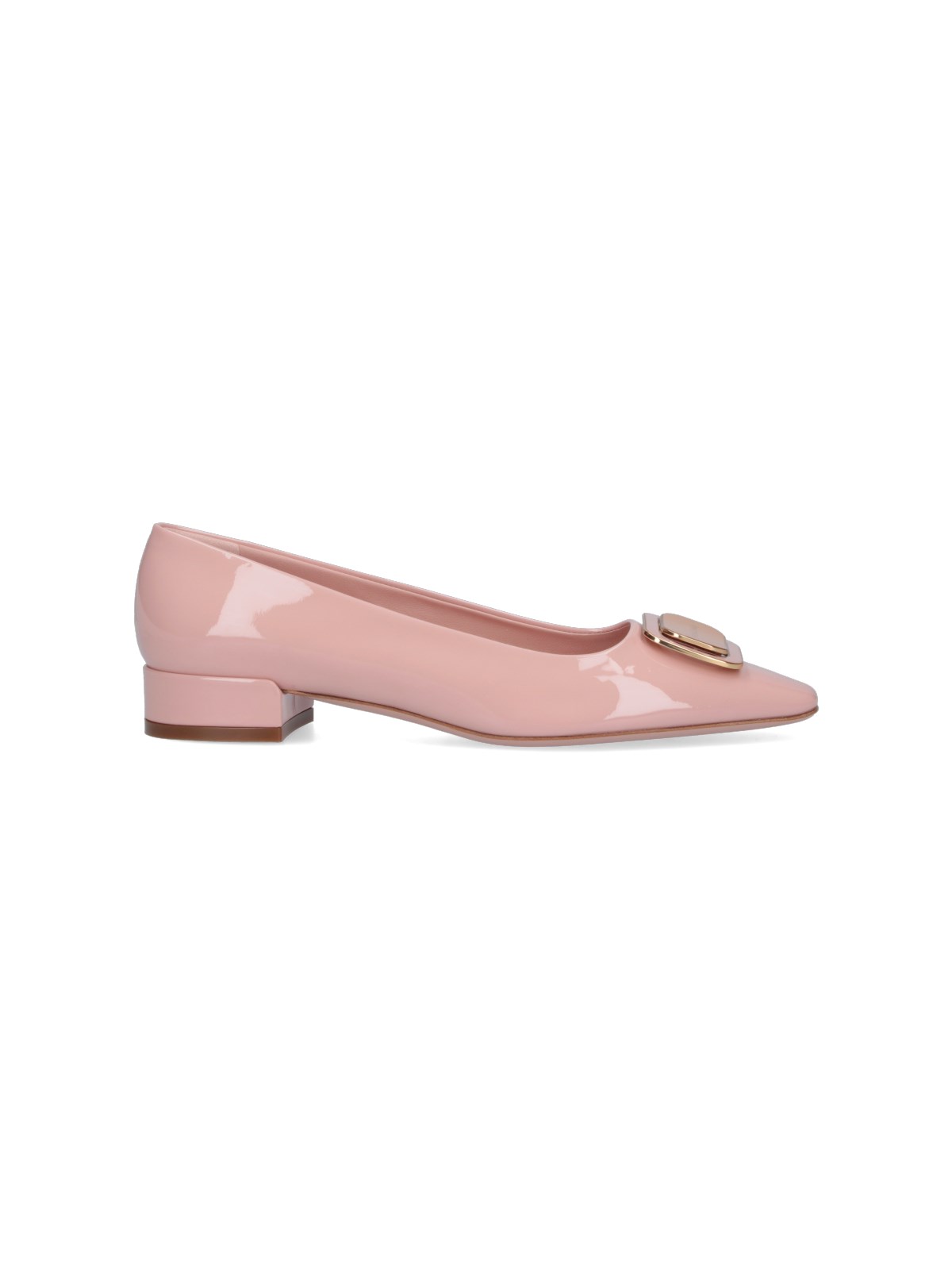 Shop Ferragamo 'new Vara Plate' Pumps In Pink