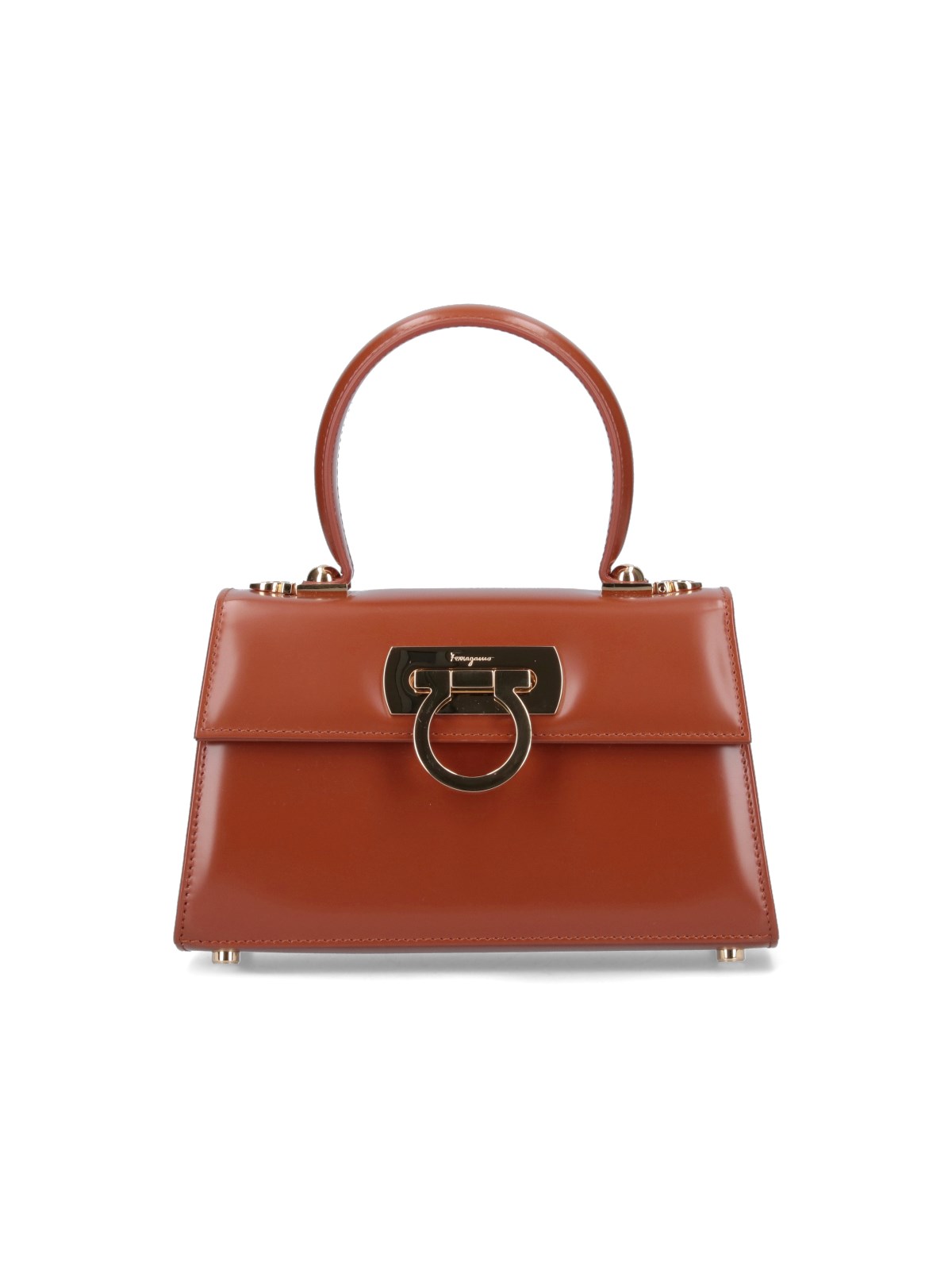 Shop Ferragamo Iconic Handbag In Brown