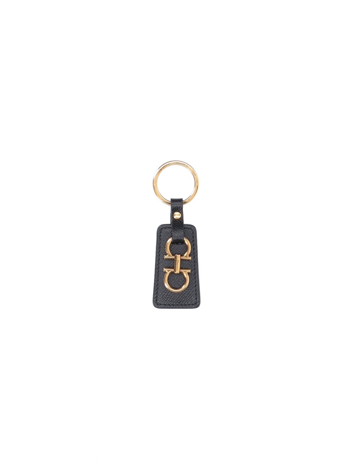 Shop Ferragamo 'gancini' Keyring In Black  