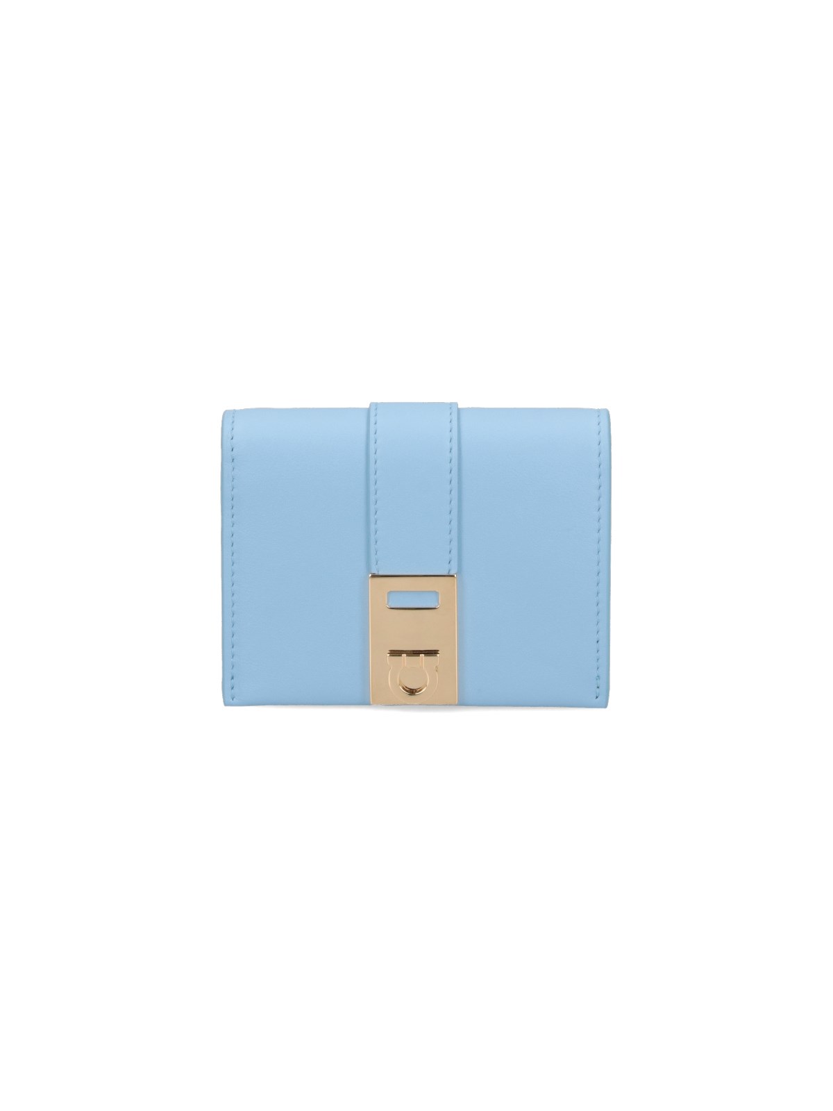 Ferragamo Compact Wallet "hug" In Blue