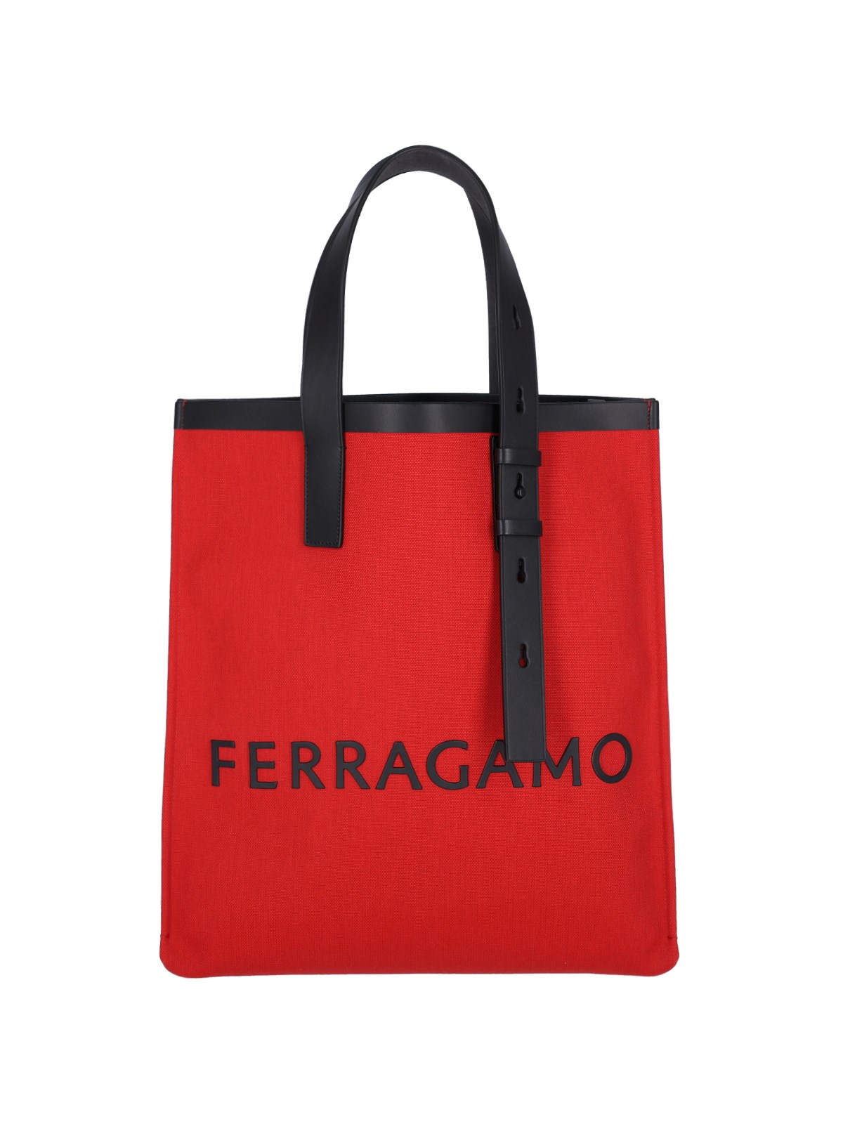 Ferragamo Logo Tote Bag In Red