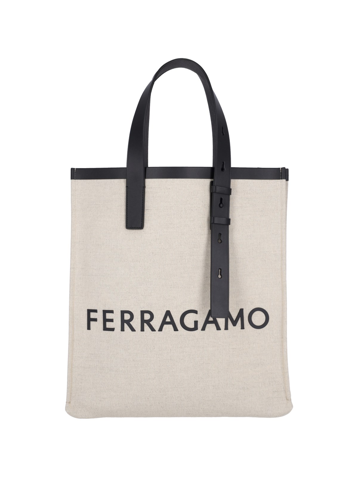 Shop Ferragamo Logo Tote Bag In Beige