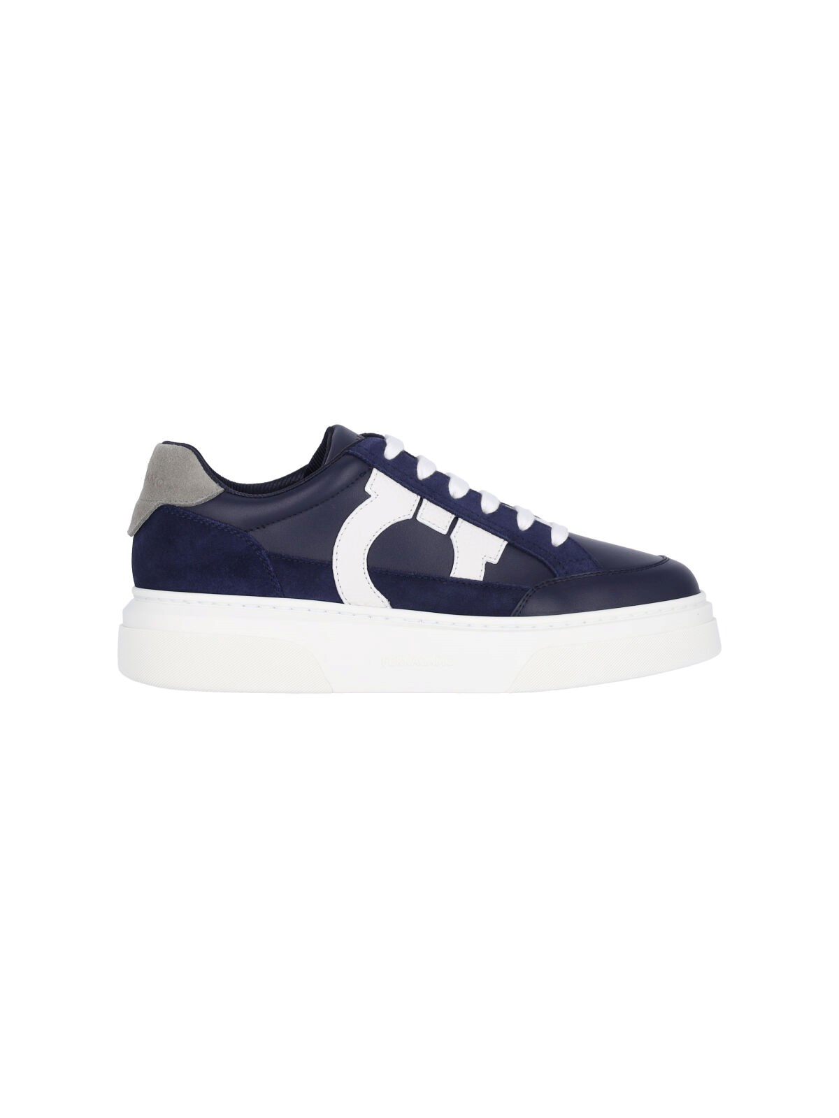 Shop Ferragamo "gancini" Low-top Sneakers In Blue