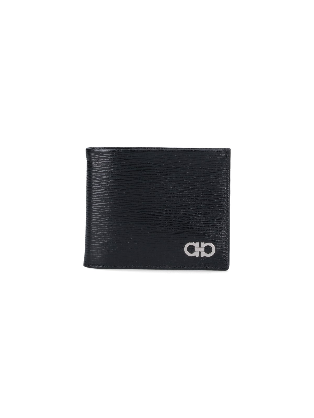 Shop Ferragamo "gancini" Wallet In Black  