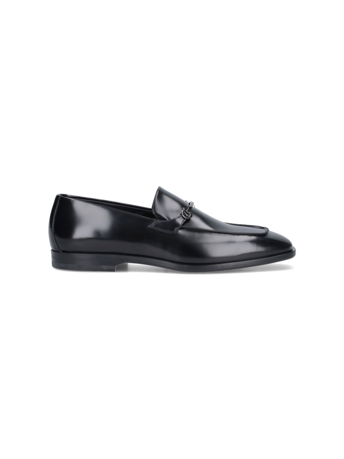 Shop Ferragamo 'gancini' Loafers In Black  