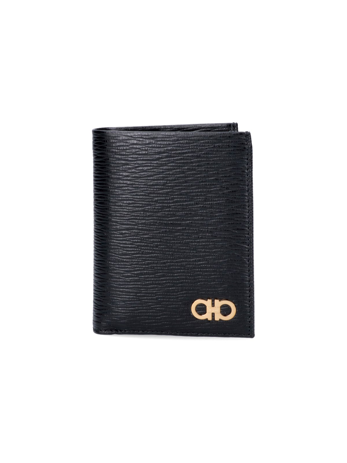 Shop Ferragamo ‘gancini' Compact Bifold Walle In Black  