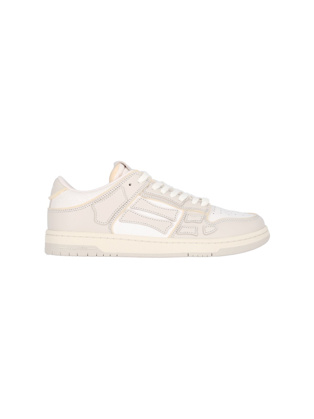 Shop Amiri "collegiate Skel" Low-top Sneakers In Taupe