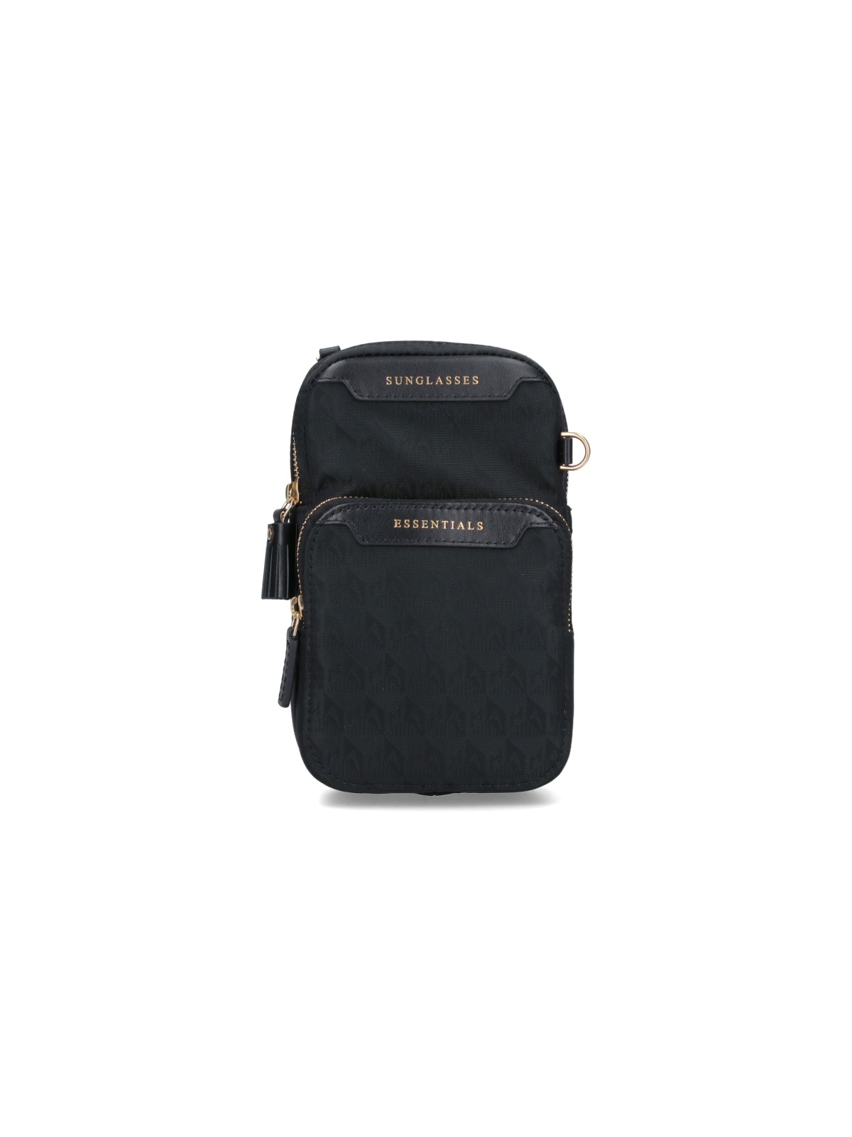 Shop Anya Hindmarch 'logo Essentials' Shoulder Bag In Black  