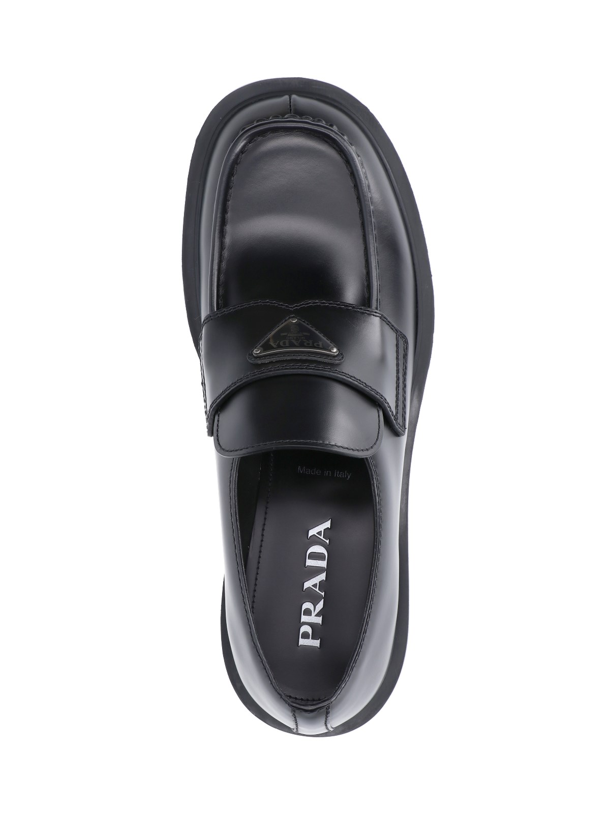 Prada Brushed leather loafers available on SUGAR - 165968