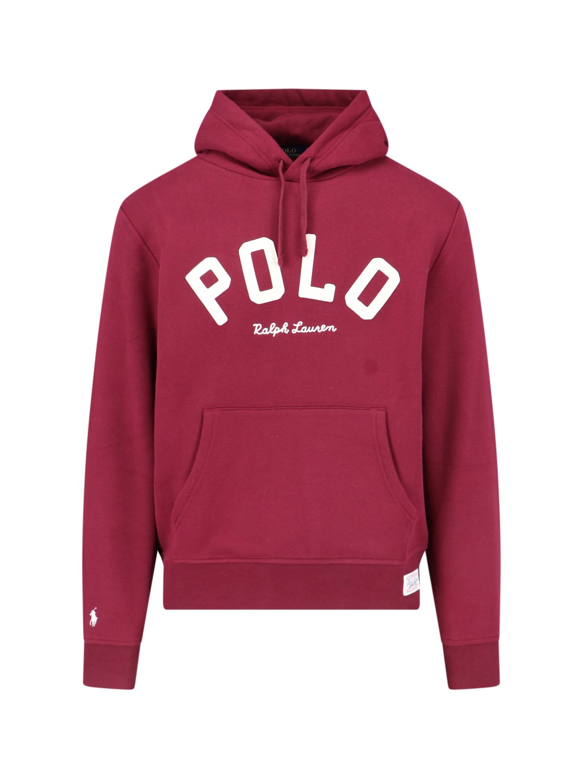 Shop Polo Ralph Lauren Logo Hoodie In Red