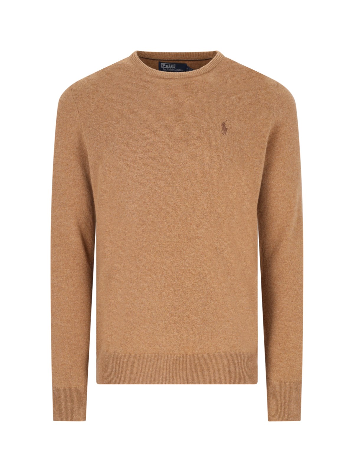 Shop Polo Ralph Lauren Logo Sweater In Brown