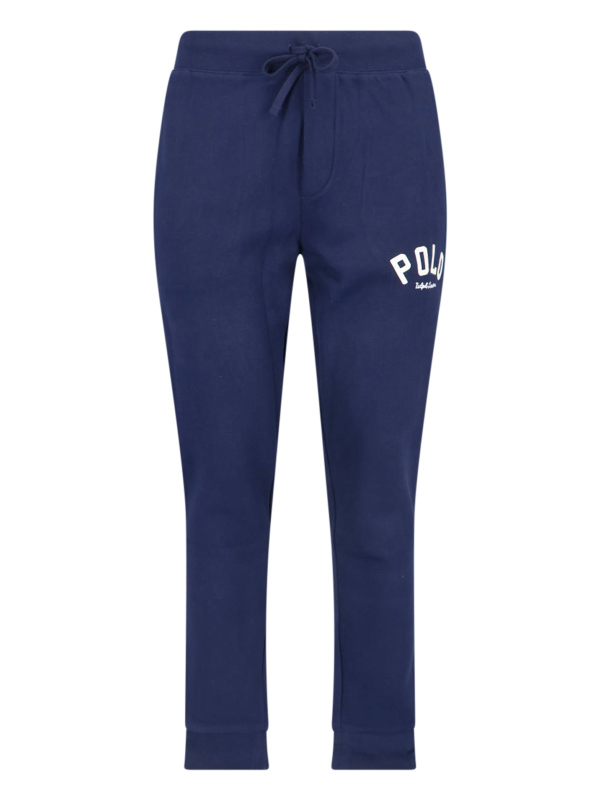 Shop Polo Ralph Lauren Logo Track Pants In Blue