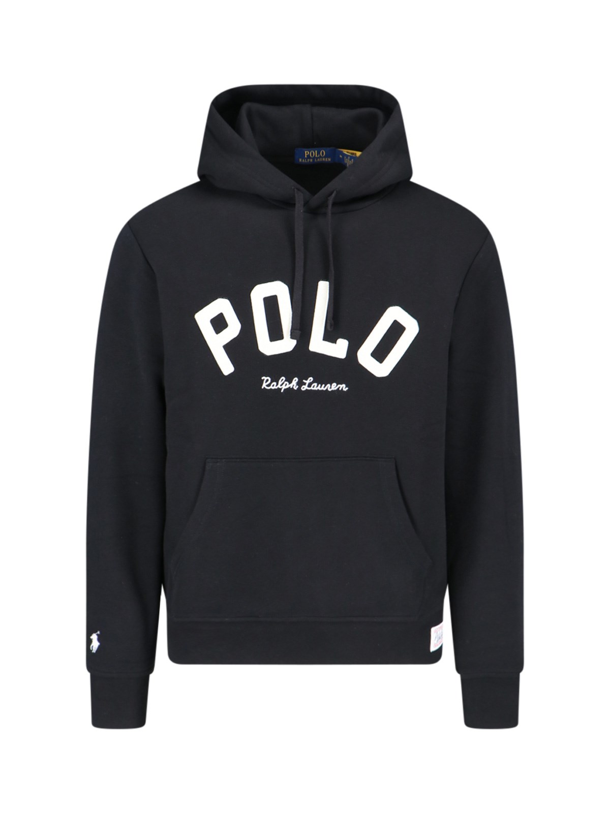 Shop Polo Ralph Lauren Logo Hoodie In Black  