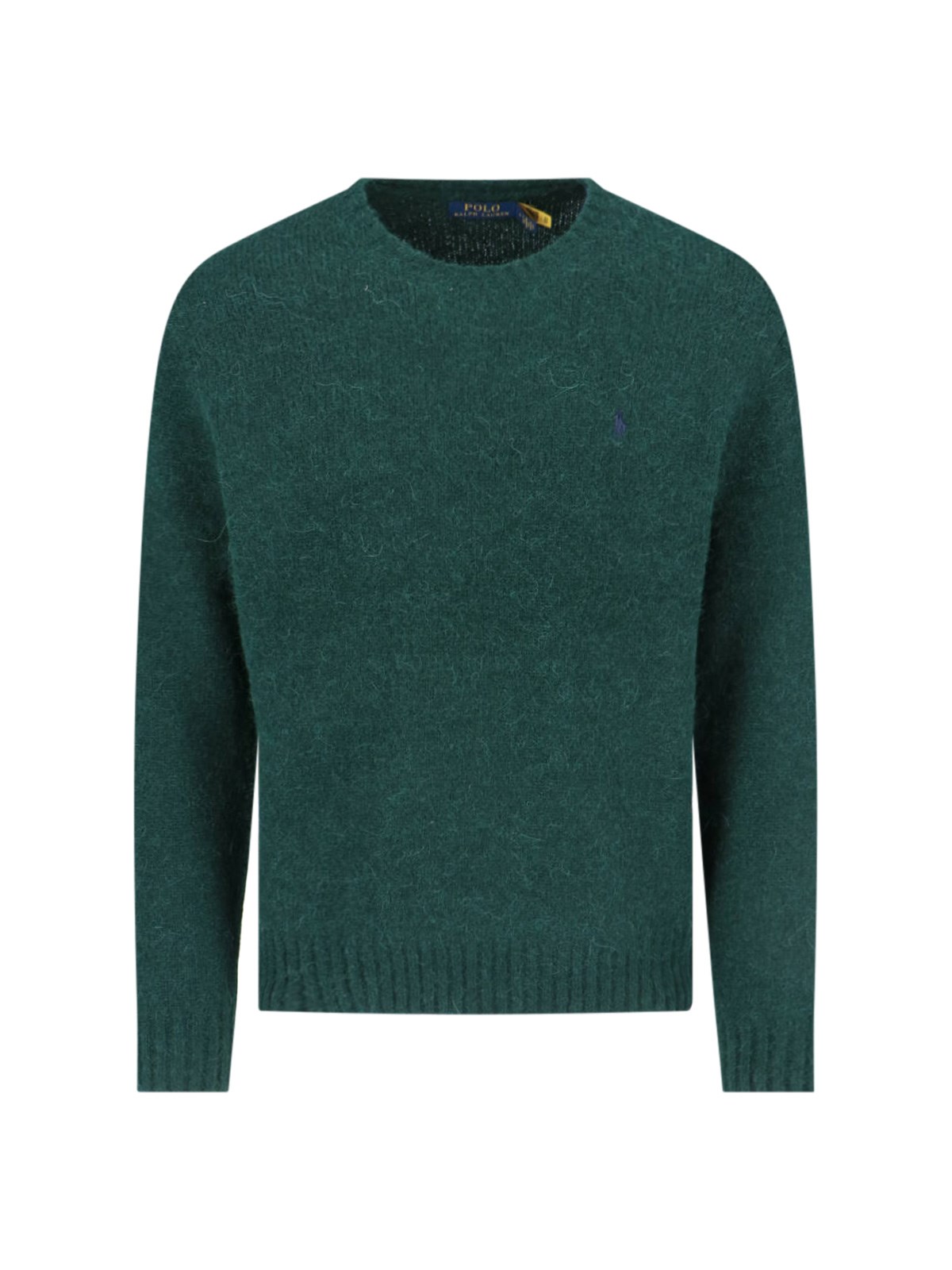 Shop Polo Ralph Lauren Logo Sweater In Green