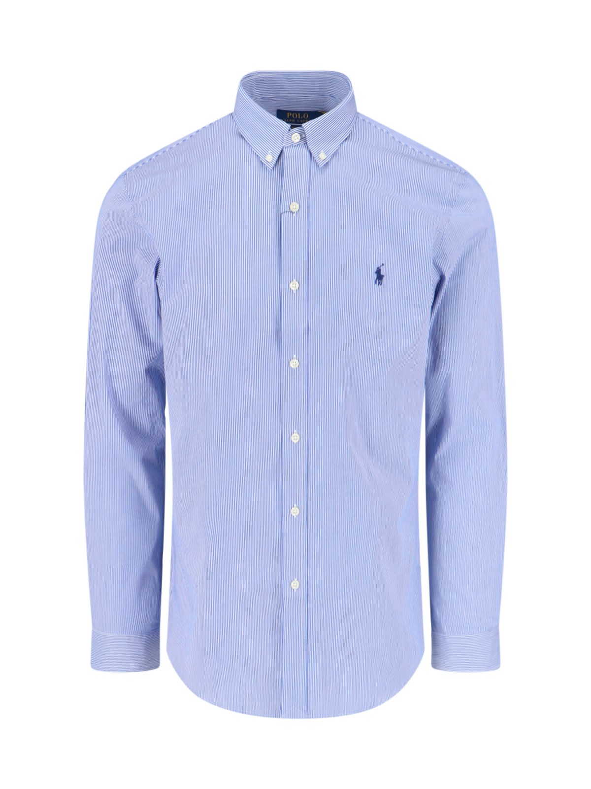 Shop Polo Ralph Lauren 'oxford' Logo Shirt In Light Blue