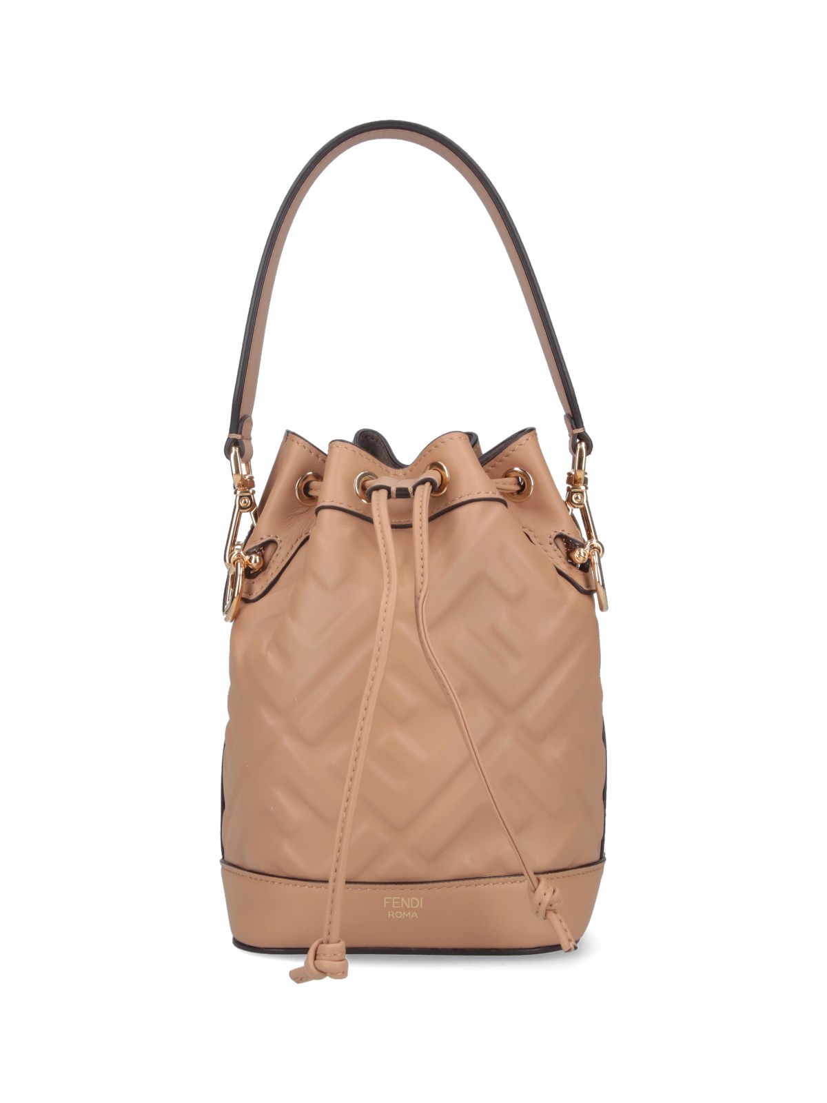 Shop Fendi "mon Tresor" Mini Bag In Beige