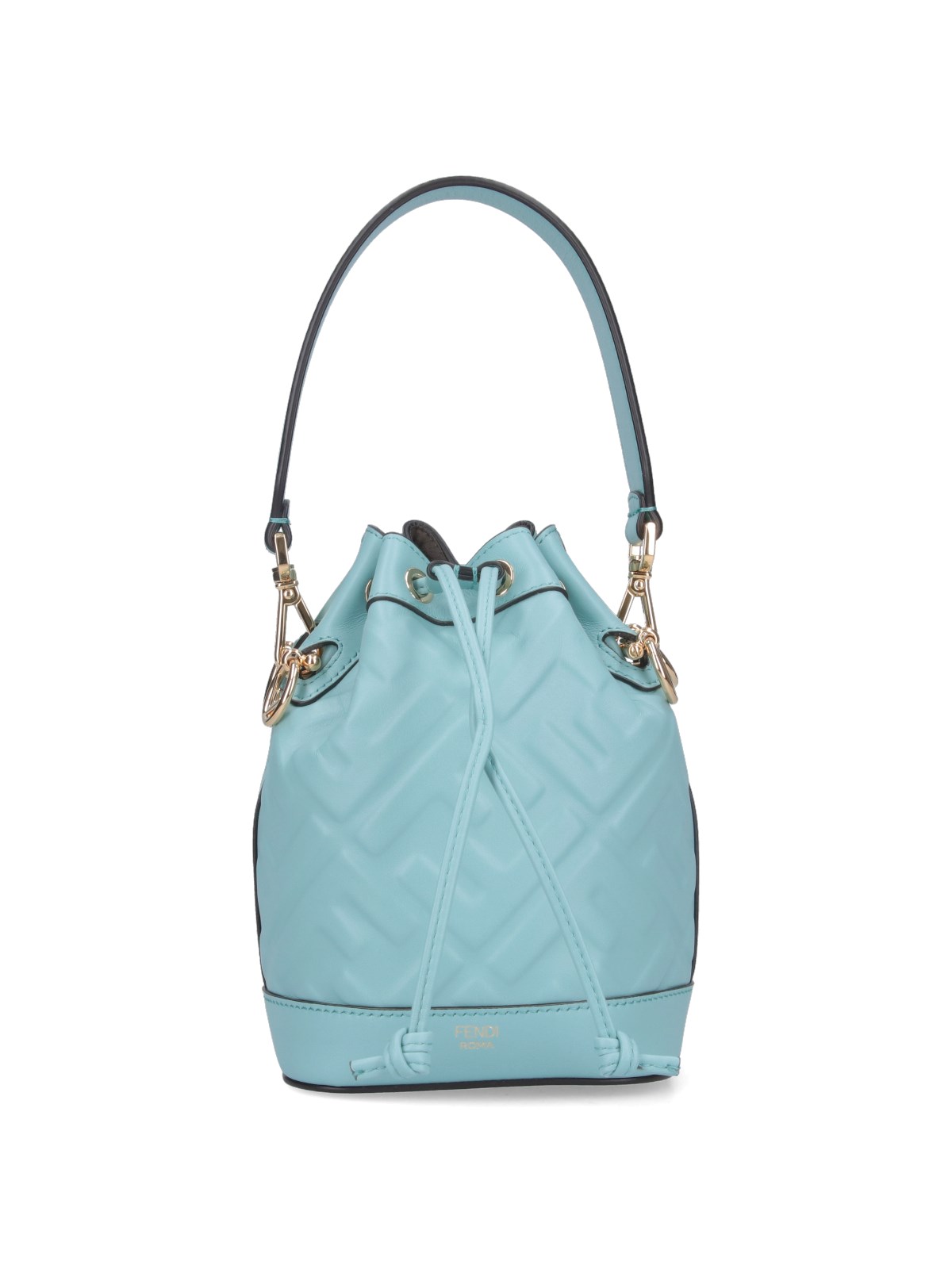 Shop Fendi "mon Tresor" Mini Bag In Light Blue