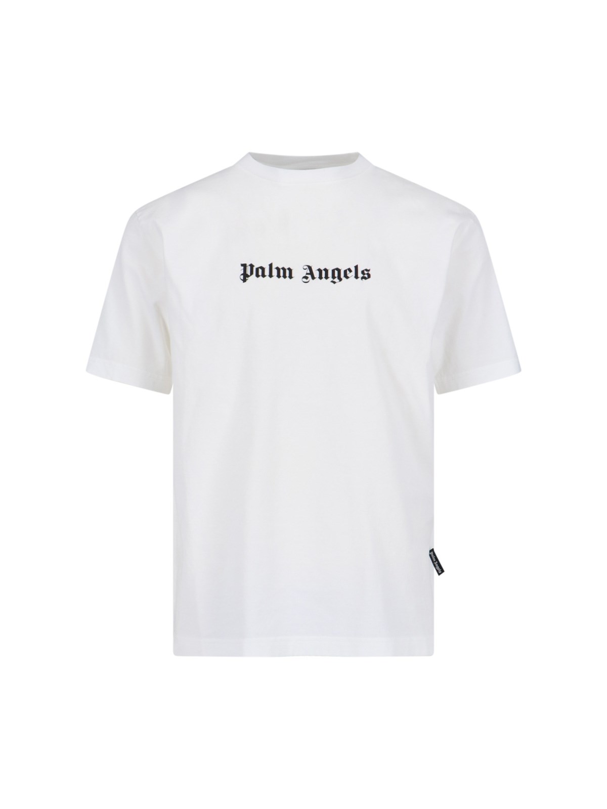 Palm Angels White Short-sleeved T-shirt With Monogram Pa Embroidery In White
