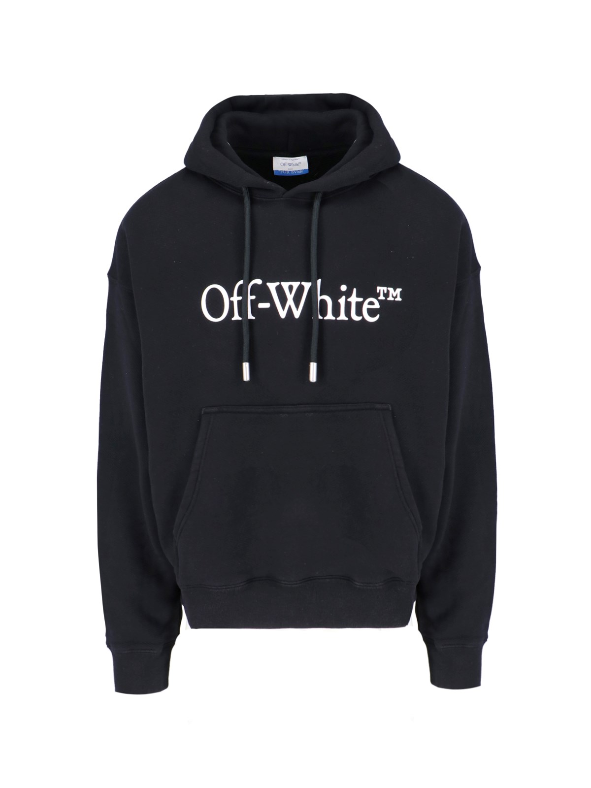 Shop Off-white Logo Hoodie In Black  