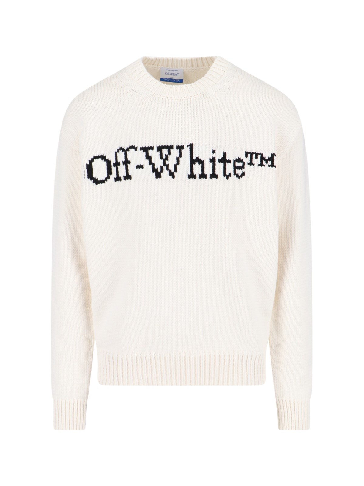 Off-white Logo Sweater In Cream