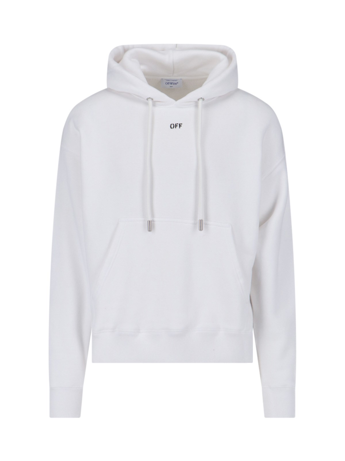 Shop Off-white Cropped Hoodie In White