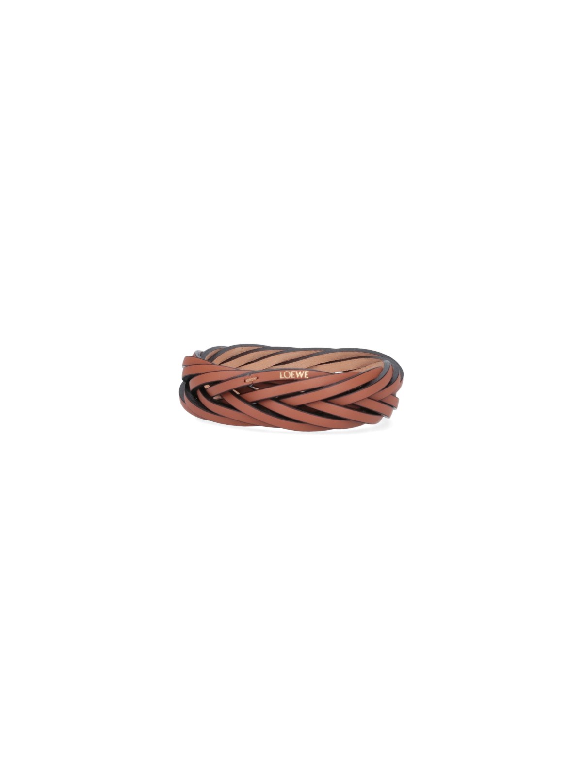 Shop Loewe Braided Bracelet In Brown