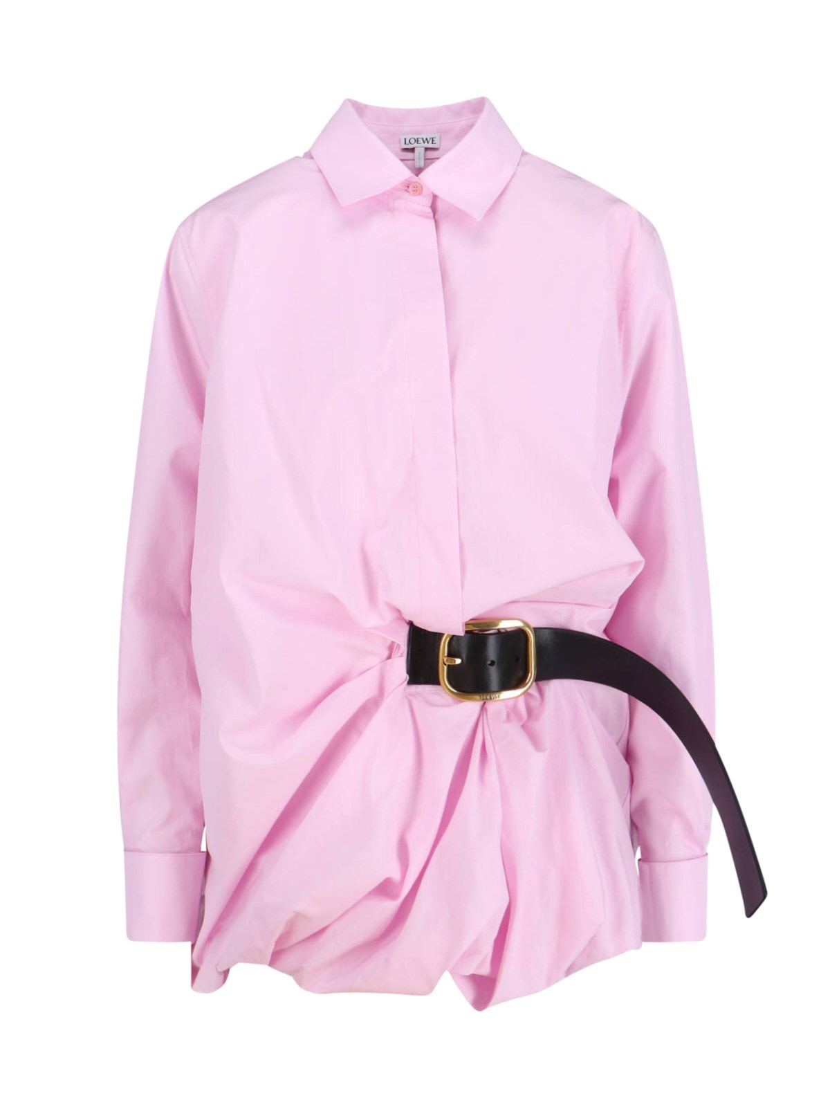 Shop Loewe Shirt With Belt In Pink