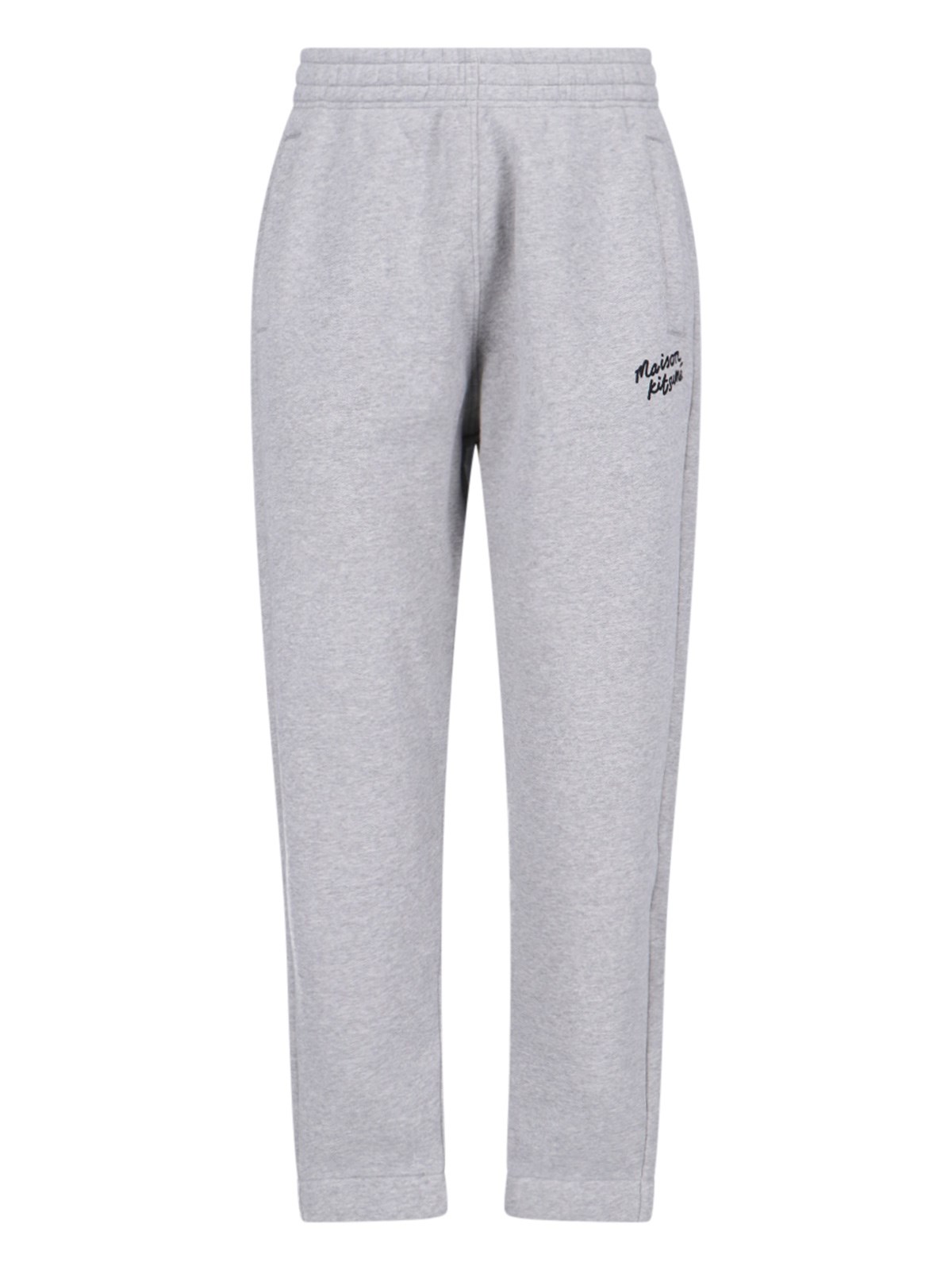 Shop Maison Kitsuné Logo Track Pants In Gray