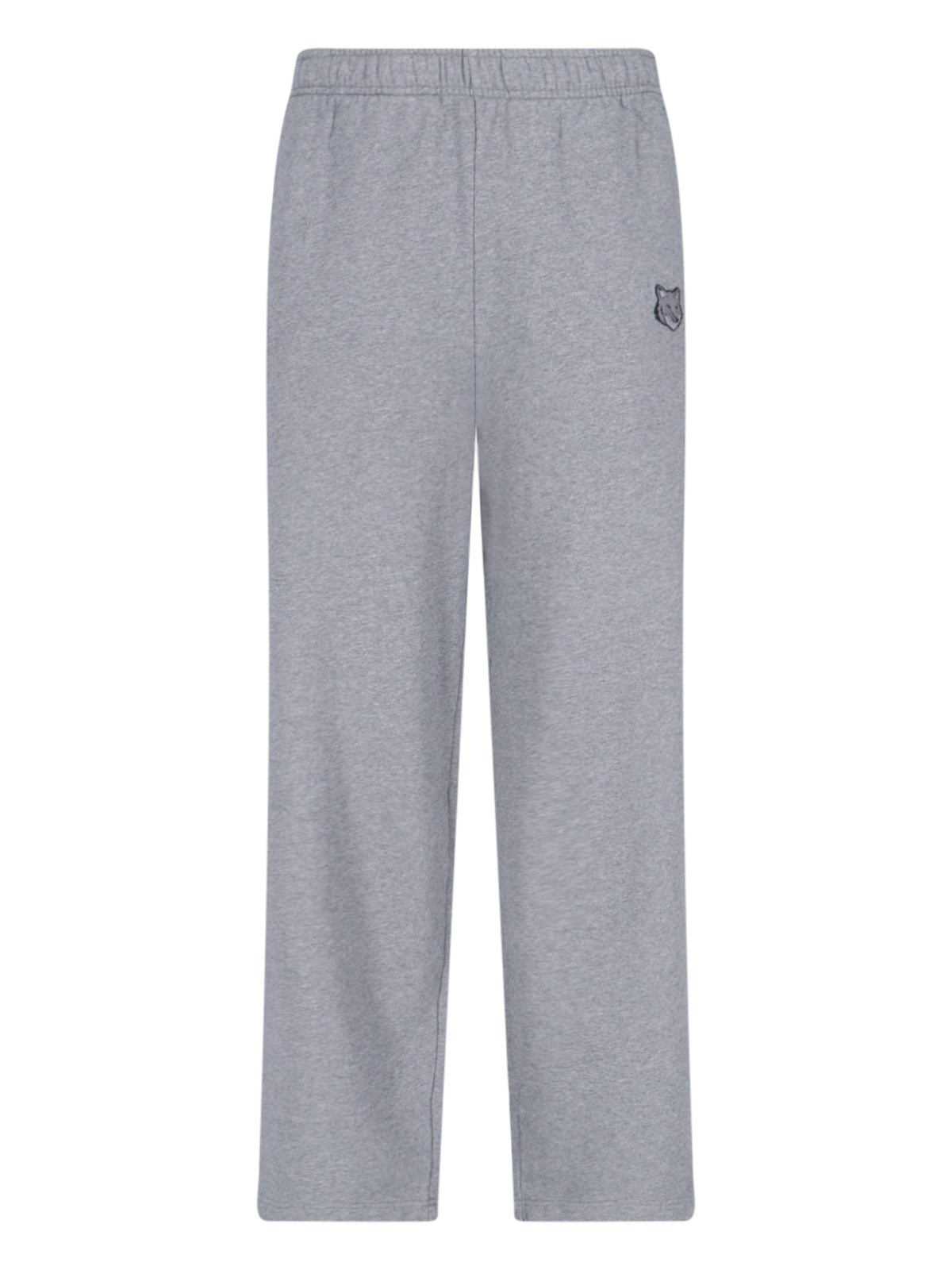 Shop Maison Kitsuné 'bold Fox Head' Track Pants In Gray