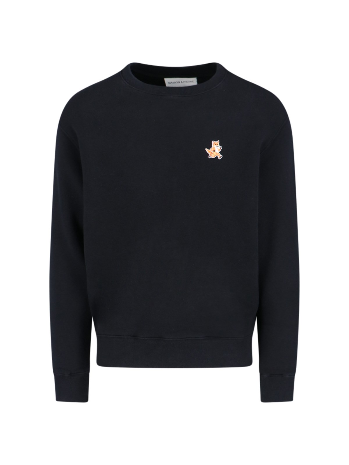 Shop Maison Kitsuné 'speedy Fox Patch' Sweatshirt In Black  