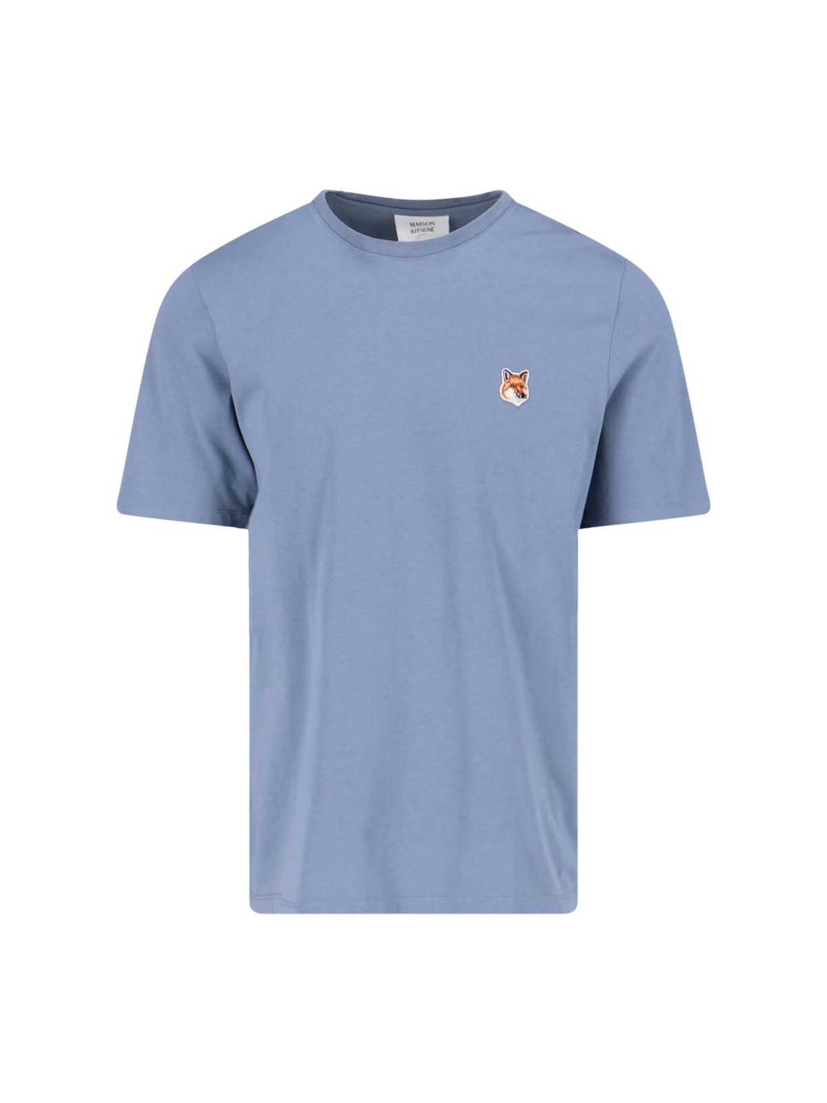 Shop Maison Kitsuné 'fox Head' T-shirt In Light Blue