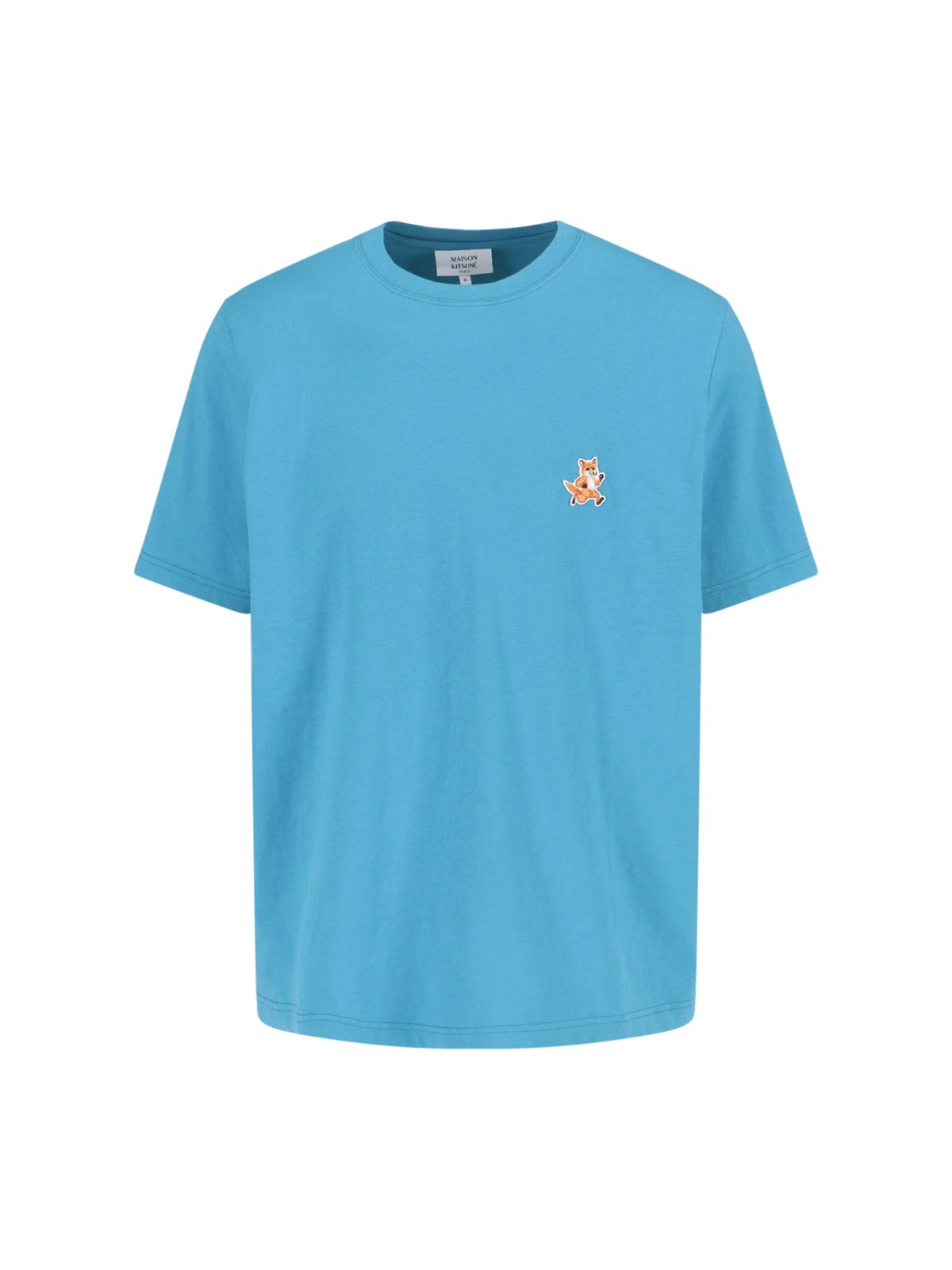 Shop Maison Kitsuné 'speedy Fox' T-shirt In Light Blue