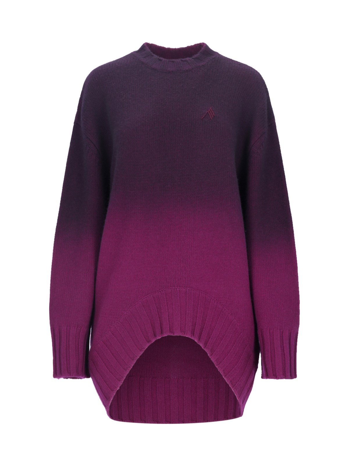 Shop Attico Oversized Round-neck Jumper In Purple