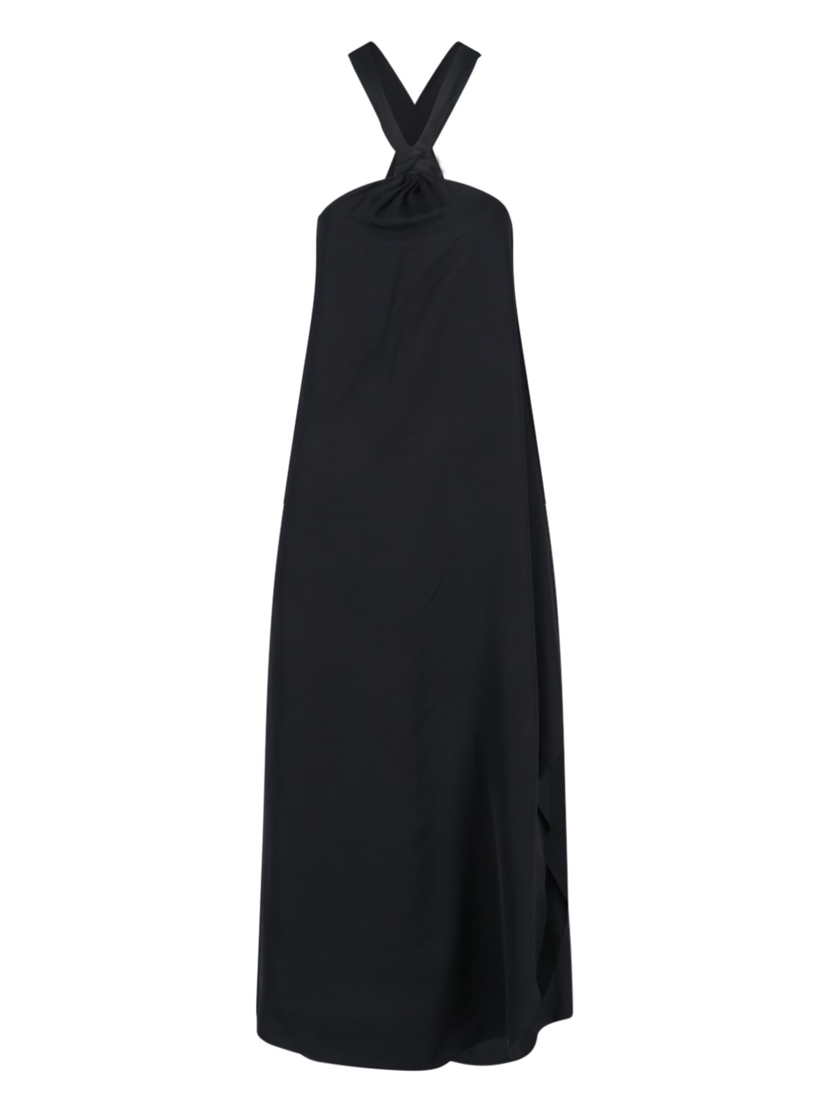 Calvin Klein Asymmetric Maxi Dress In Black  