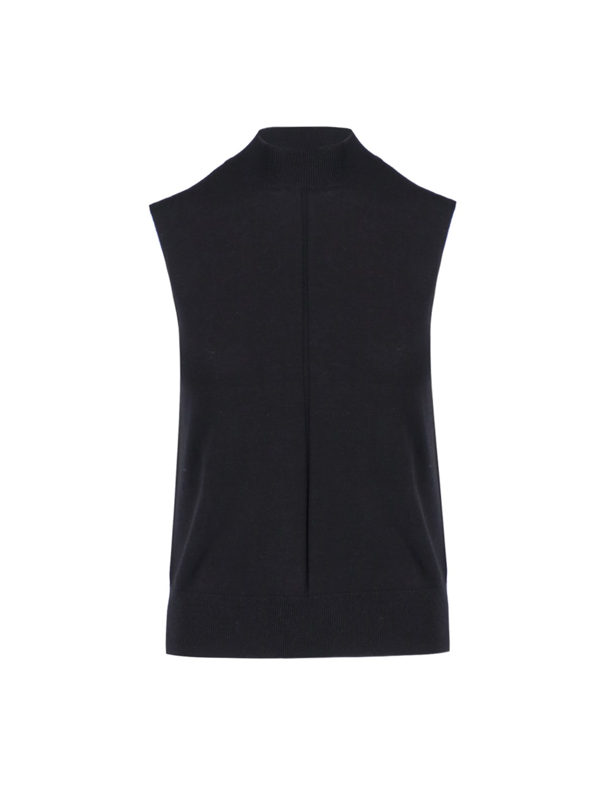 Shop Calvin Klein Knitted Waistcoat In Black  