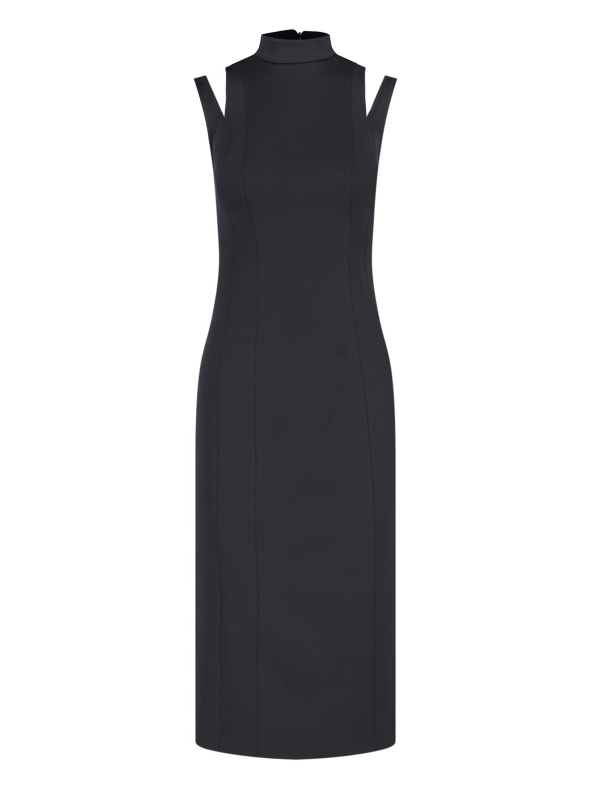 Shop Calvin Klein Cut-out Midi Dress In Black  