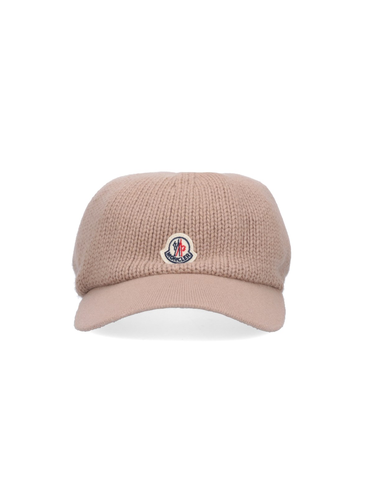 Shop Moncler Knitted Baseball Cap In Beige