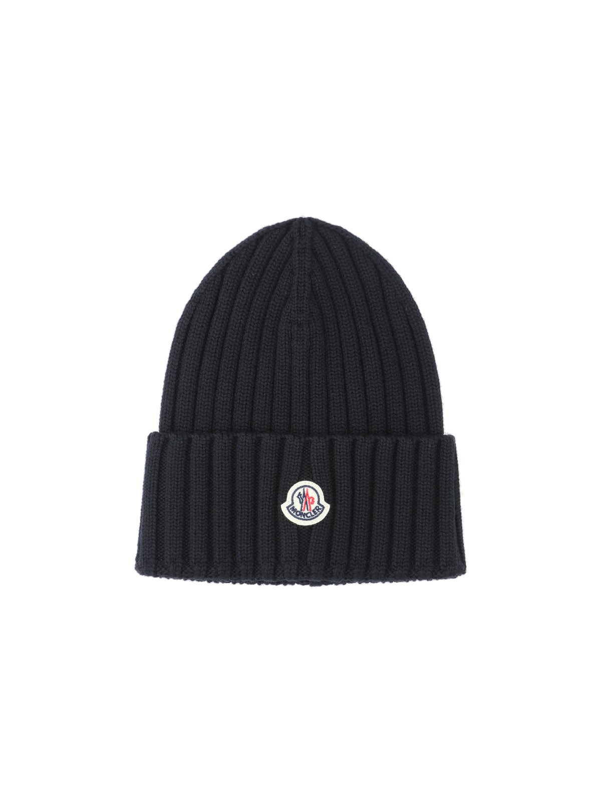 Shop Moncler Logo Beanie In Black  