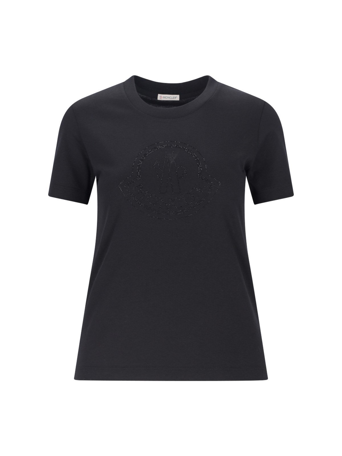 Moncler Logo T-shirt With Studs In Black