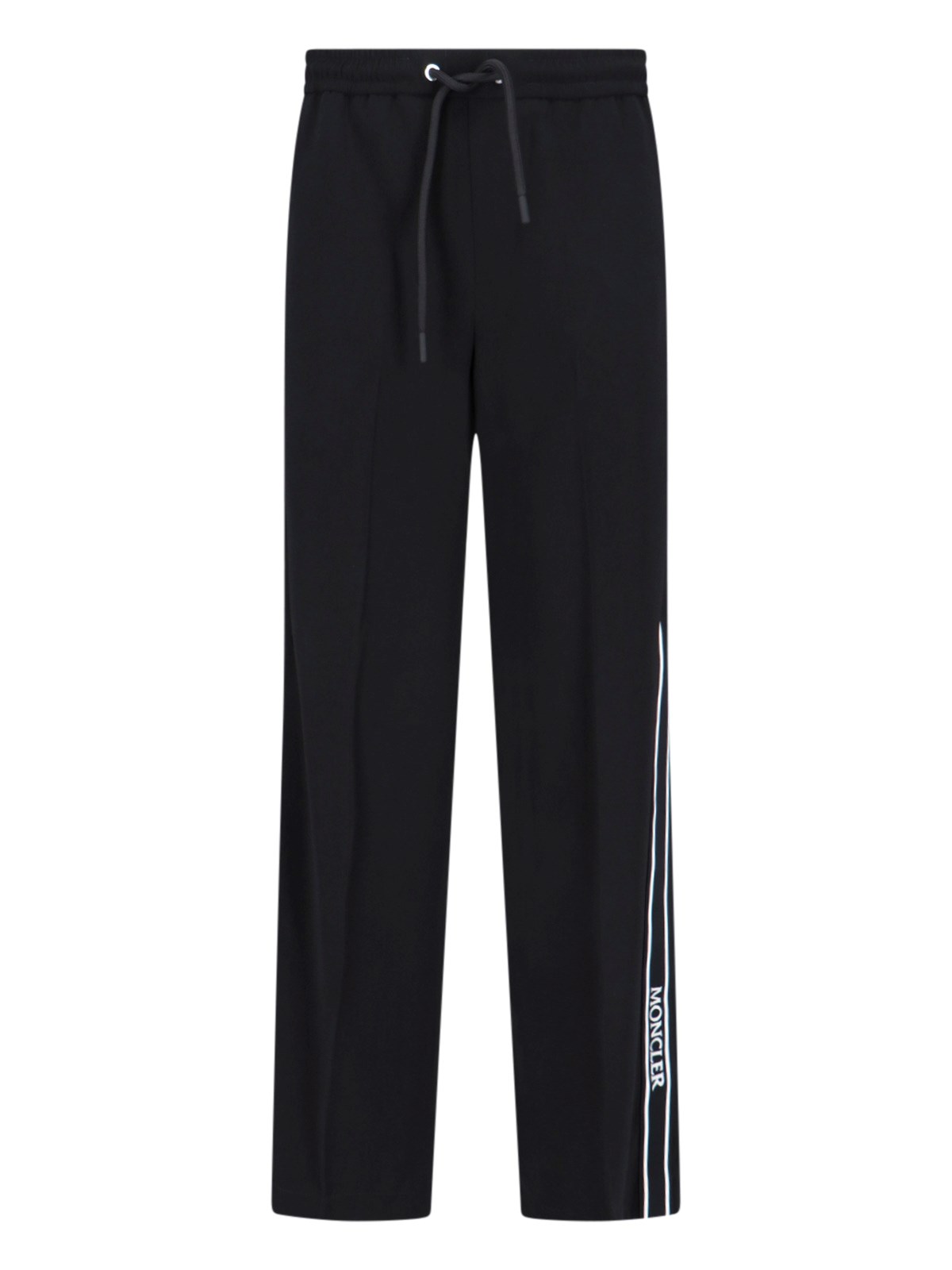 Shop Moncler Logo Track Pants In Black  