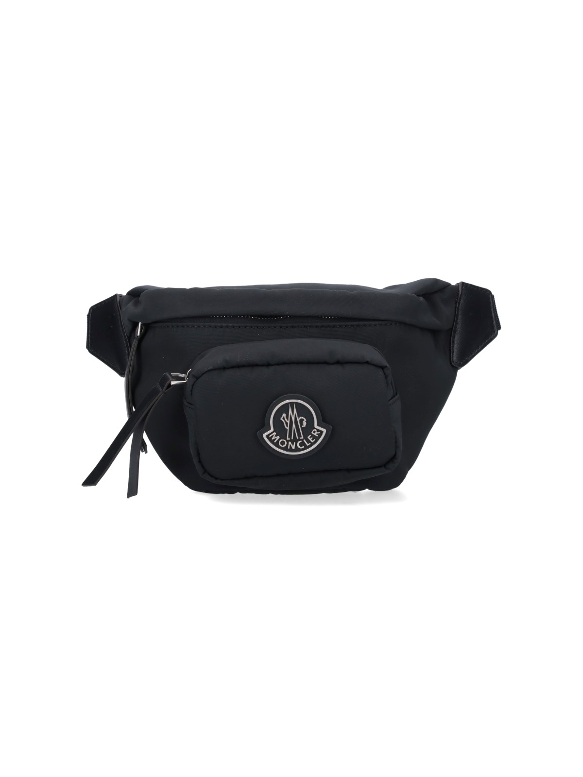 Shop Moncler "felicie" Logo Fanny Pack In Black  